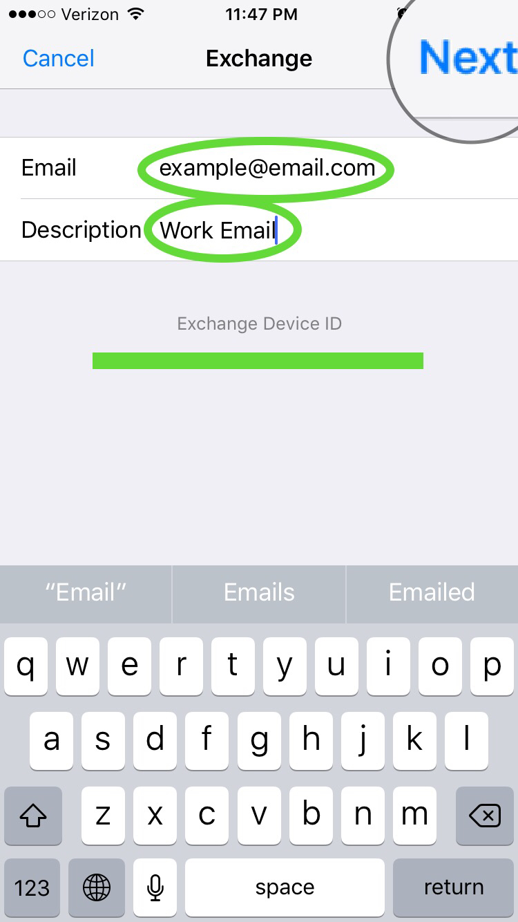 setup Office 365 Email iOS 10